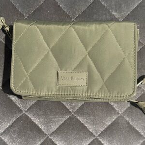 Vera Bradley Quilted Wristlet - Olive Green
